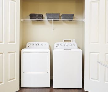 In-home full-size washer and dryer included